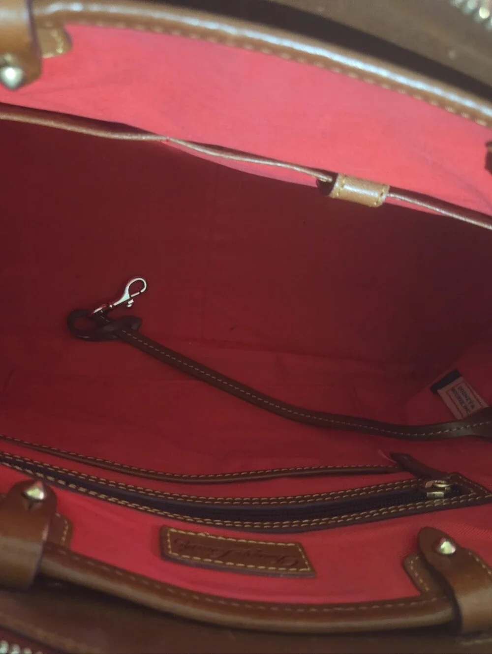 Vintage 1996 Dooney & Bourke Black Brown Leather Satchel